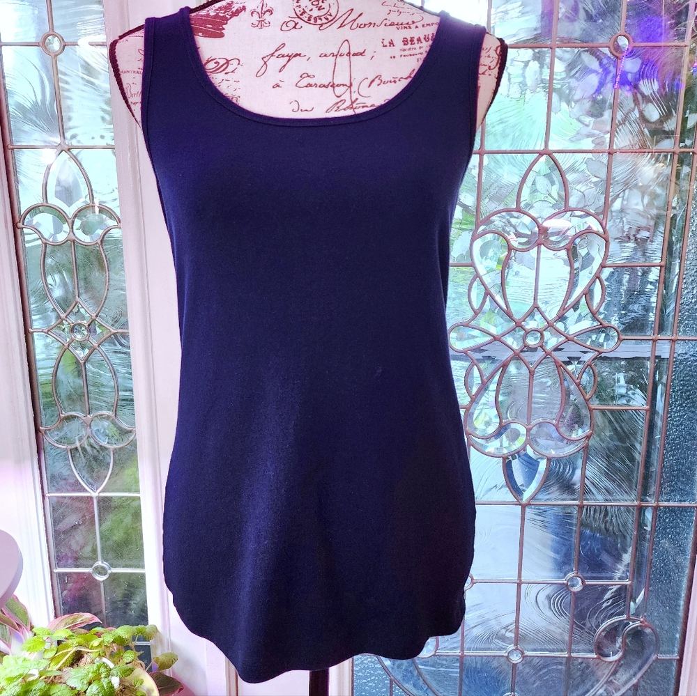 Talbots Midnight Navy Tank Top S